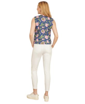 Women's Floral Reversible Quilted Vest Jacket