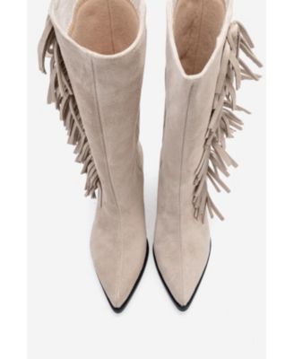 Women Orlo Leather Fringed Western Boot