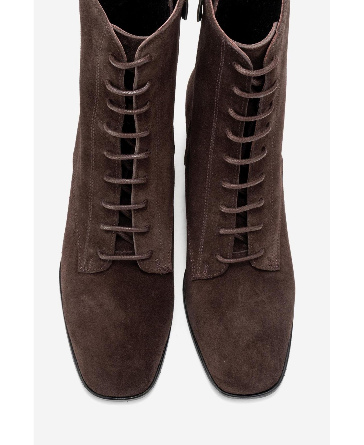 Forever & Always Shoes Women's Sudy Leather Lace Up Boot