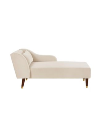 Modern Chaise Lounge Chair Velvet Upholstery