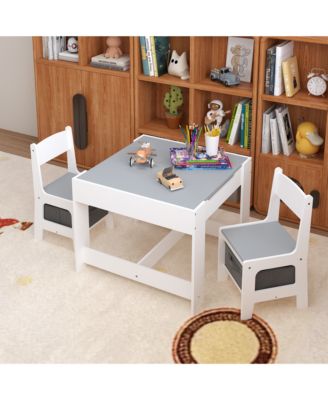  Kids 3-in-1 Activity Table & Chair Set with Storage