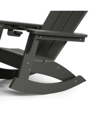 Outdoor HDPE Plastic Preschool Toddler Classic Adirondack Rocking Chairs