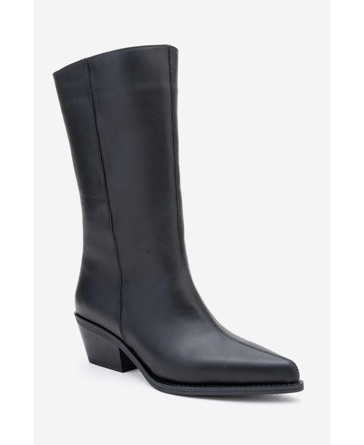 Forever & Always Women's Shoes Juana Leather Pointed Toe Boot (Women)