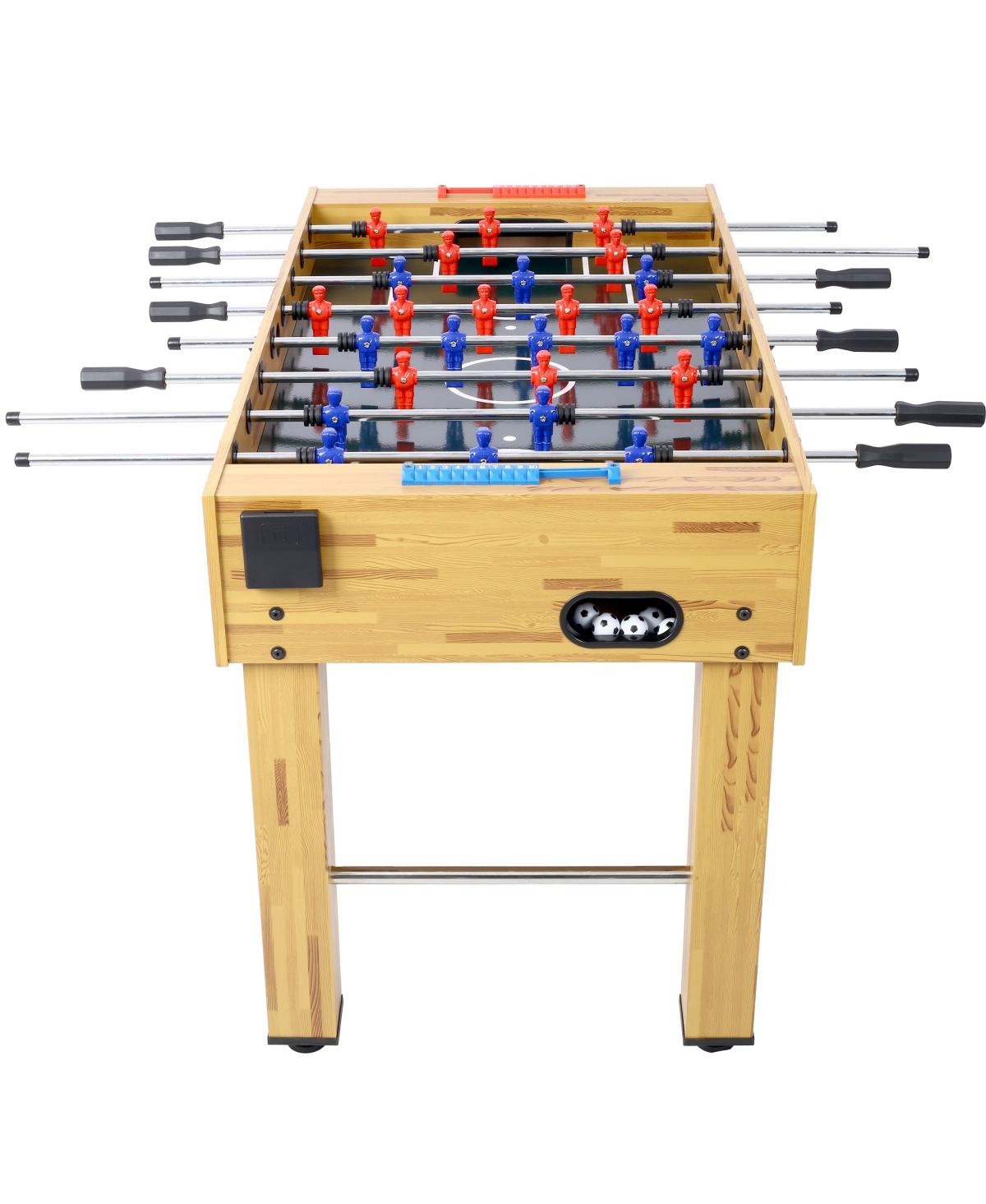 Rbied Mdf Foosball Table with Steel Rods, Modern Foosball Table with Non-Slip Handles for Adults, Indoor Soccer Game Table