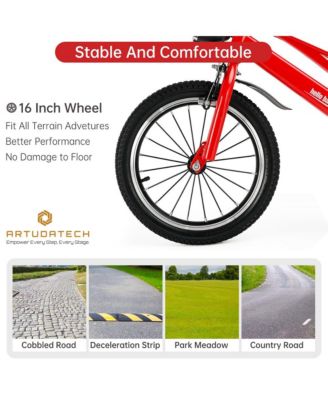 16-Inch Lightweight Kids Bike with Magnesium Alloy Frame, Training Wheels & Dual Brakes