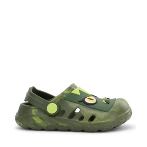 Сабо Western Chief Easies Dino Clog для мальчиков, цвет: Оливковый