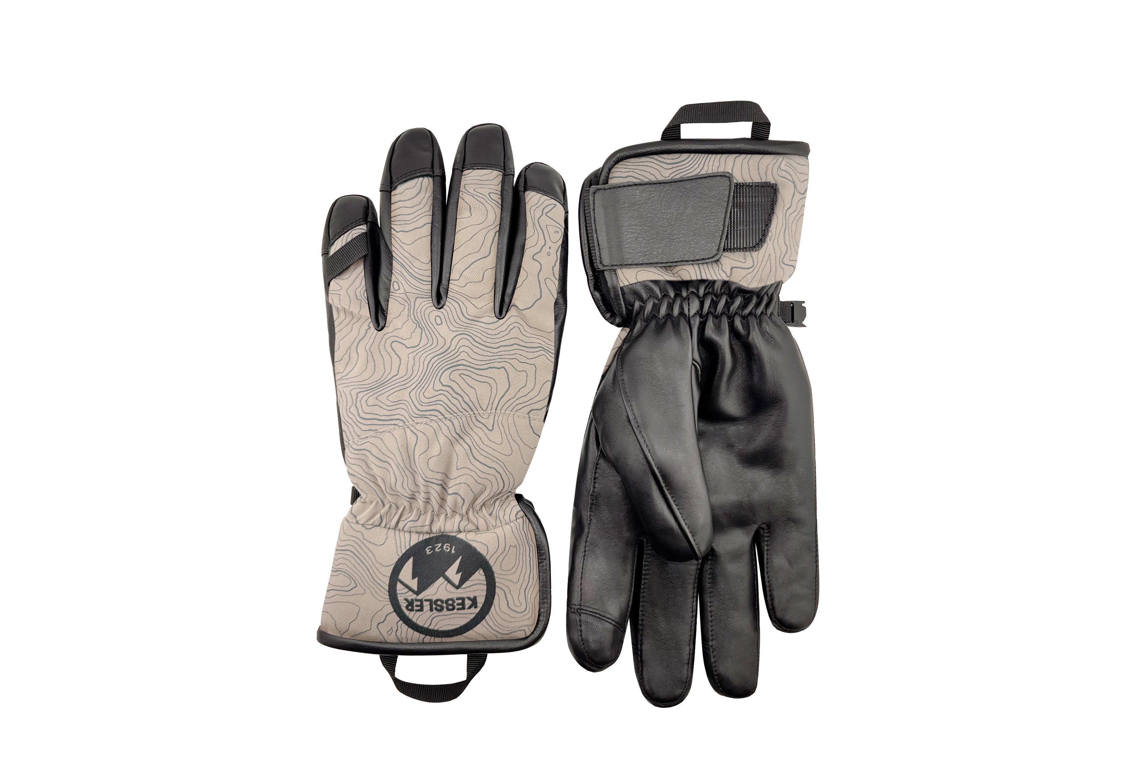 Kessler Men's Waterproof Ergo Grip Leather Palm Snow Gloves "Aspen