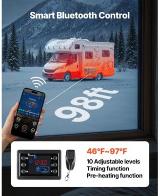 SUGFIT Diesel Heater 8KW 12V/24V Portable Air Heater with APP Remote 1.3 Gal Tank