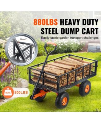 Heavy-Duty Garden Cart with 880 lbs Capacity & 10-inch Wheels