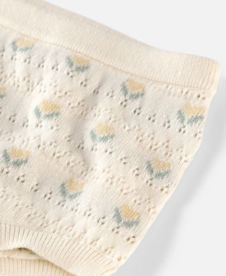 Baby Girls' Floral Round Neck Top and Diaper Cover, 2-Piece Set