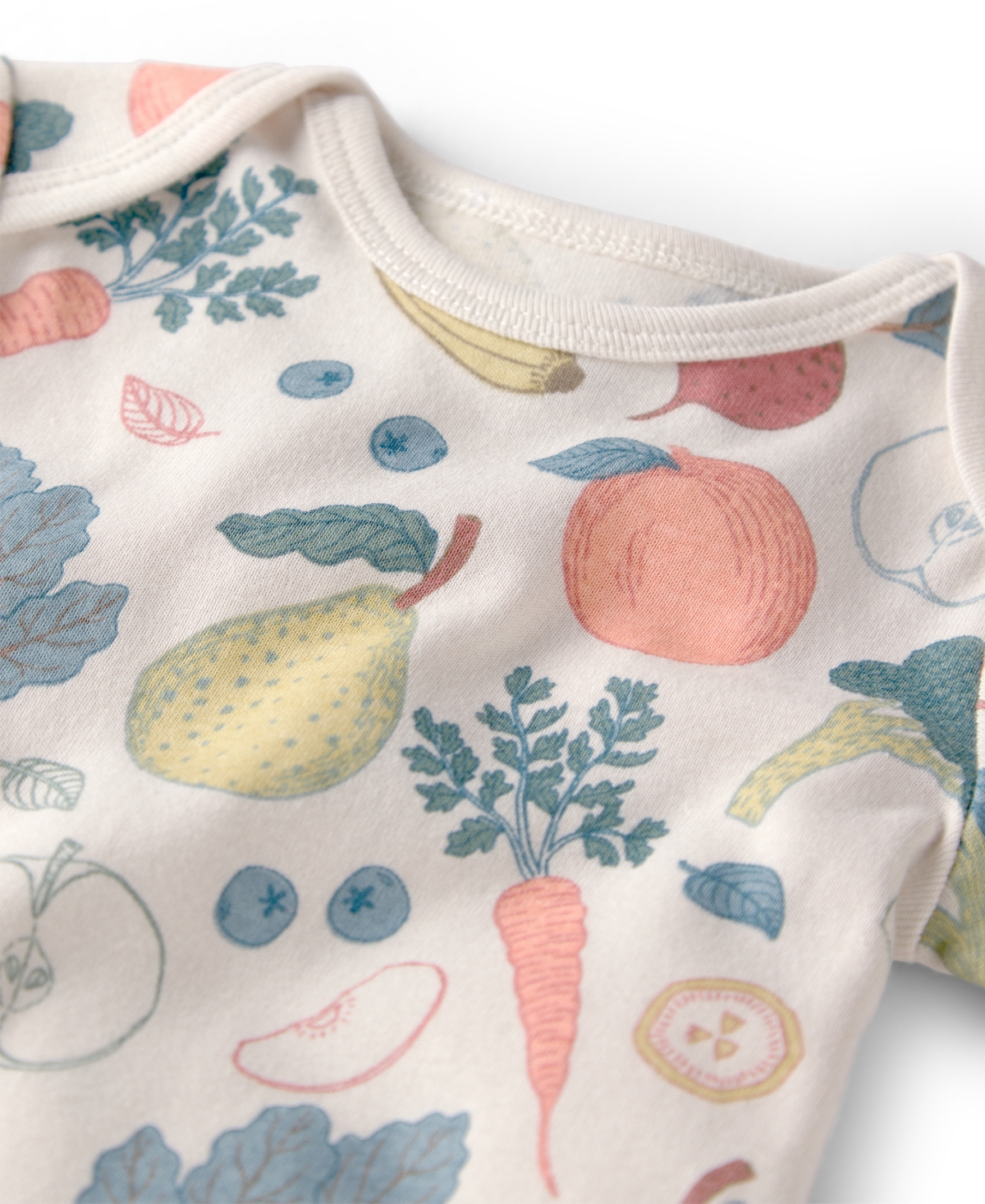 Little Planet by Carter's Baby Boys' or Girls' Organic Cotton Veggie Fruit Print Round Neck Bodysuits, 3-Pack