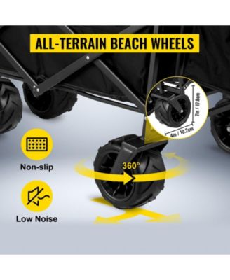 Collapsible Utility Wagon with Drink Holders & Large Storage Capacity