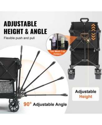 SUGFIT 400L Double Decker Wagon with Extended Handle & Heavy-Duty Frame