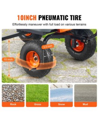 SUGFIT Poly Dump Cart with 800 lbs Capacity & Easy-Pour Design