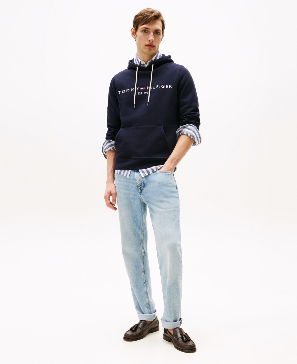 Tommy Hilfiger Men's Embroidered Logo Hoodie