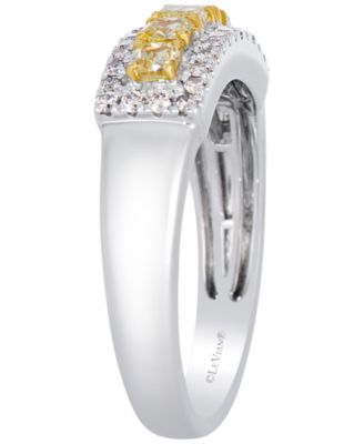 Fancy Yellow Diamond (0.50 ct. t.w.) & Nude Diamond (0.23 ct. t.w.) Ring in 14k Two-Tone Gold
