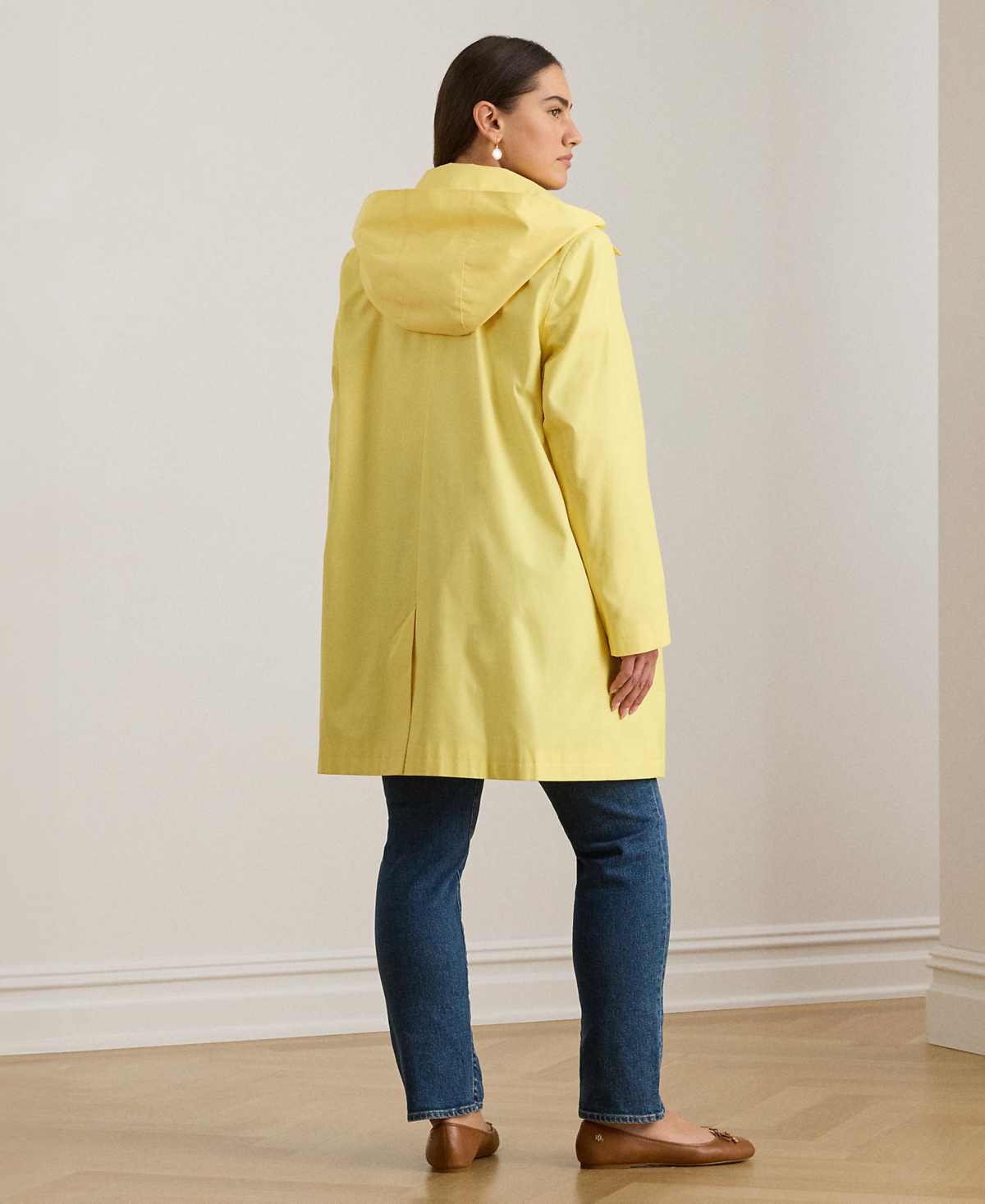 Lauren Ralph Plus Hooded Raincoat
