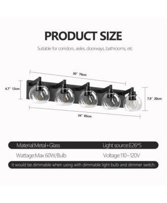 Vanity Lights With 4 LED Bulbs For Bathroom Lighting