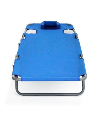 Chaise Lounge, Facedown Beach Camping Pool Tanning Chair, Ocean Blue