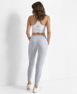 Women's Tonal Logo Patch Rib Trim Side Pockets Jogger