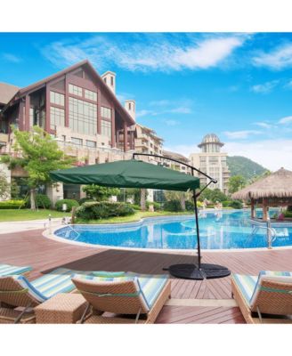 2pcs 26.5 lbs Fan Shaped Base Stand Holder Weight For Outdoor Patio Umbrella