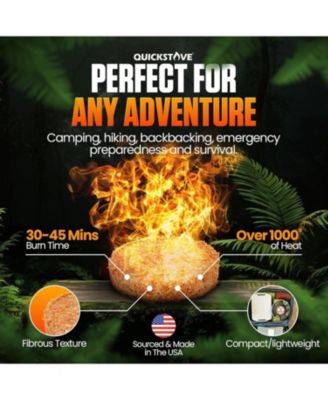 Portable Stove Kit with Camping Pot & 2 Fire Starters, Lightweight Stainless Steel Wood Burning Stove