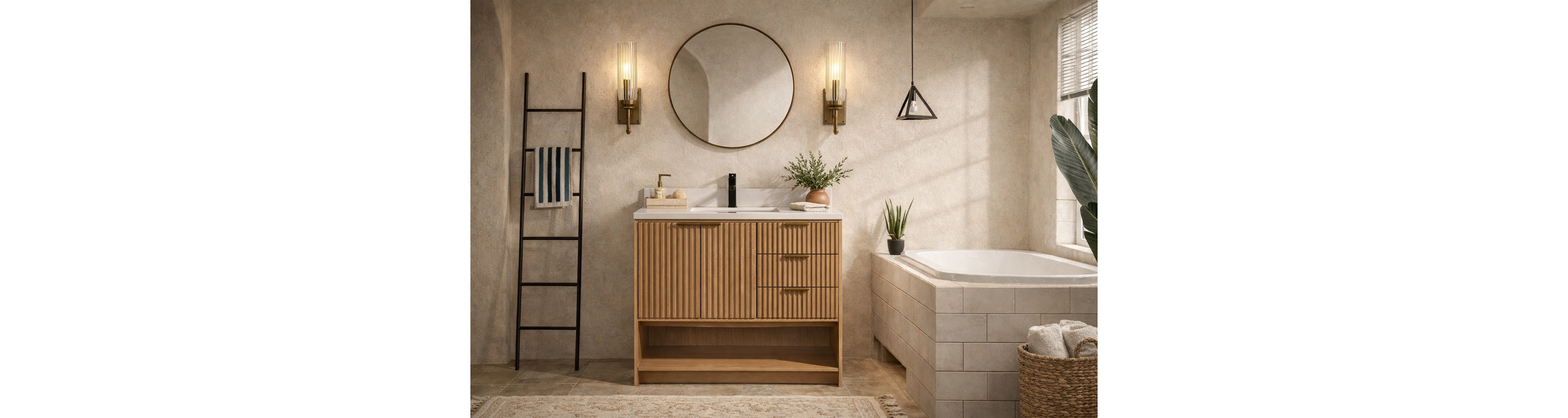 Ari Bath 36" Oak Finish Freestanding Vanity