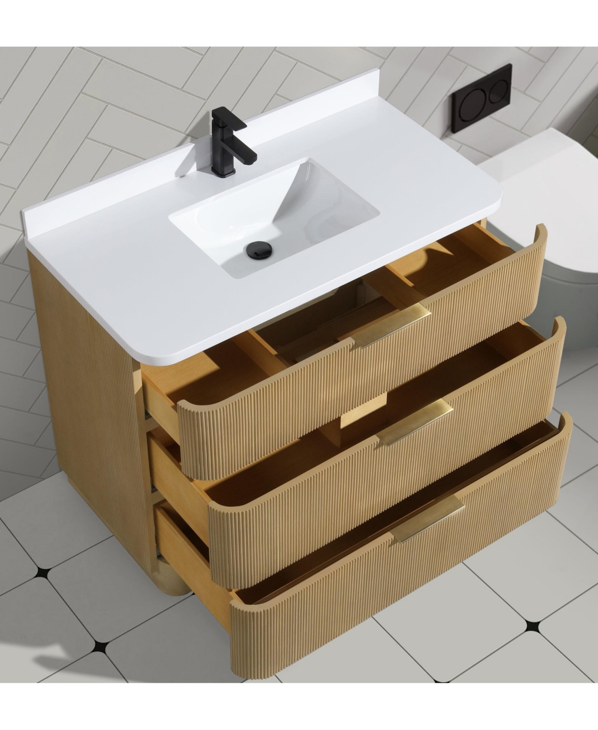 Ari Bath, Calamigo 42", Oak Finish
