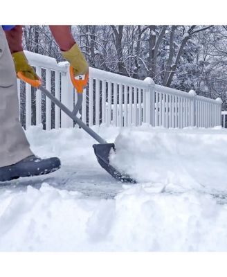 18” Snow Shovel, 34.5” Shaft, Push Scoop Combination, ERG-SNSH18