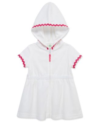 Baby Girls' Zipper Short-Sleeve Swim Cover-Up