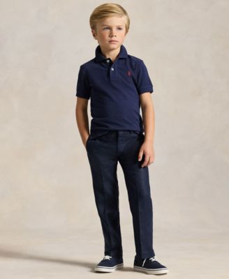 Boys' 2T-7 Cotton Mesh Polo Shirt