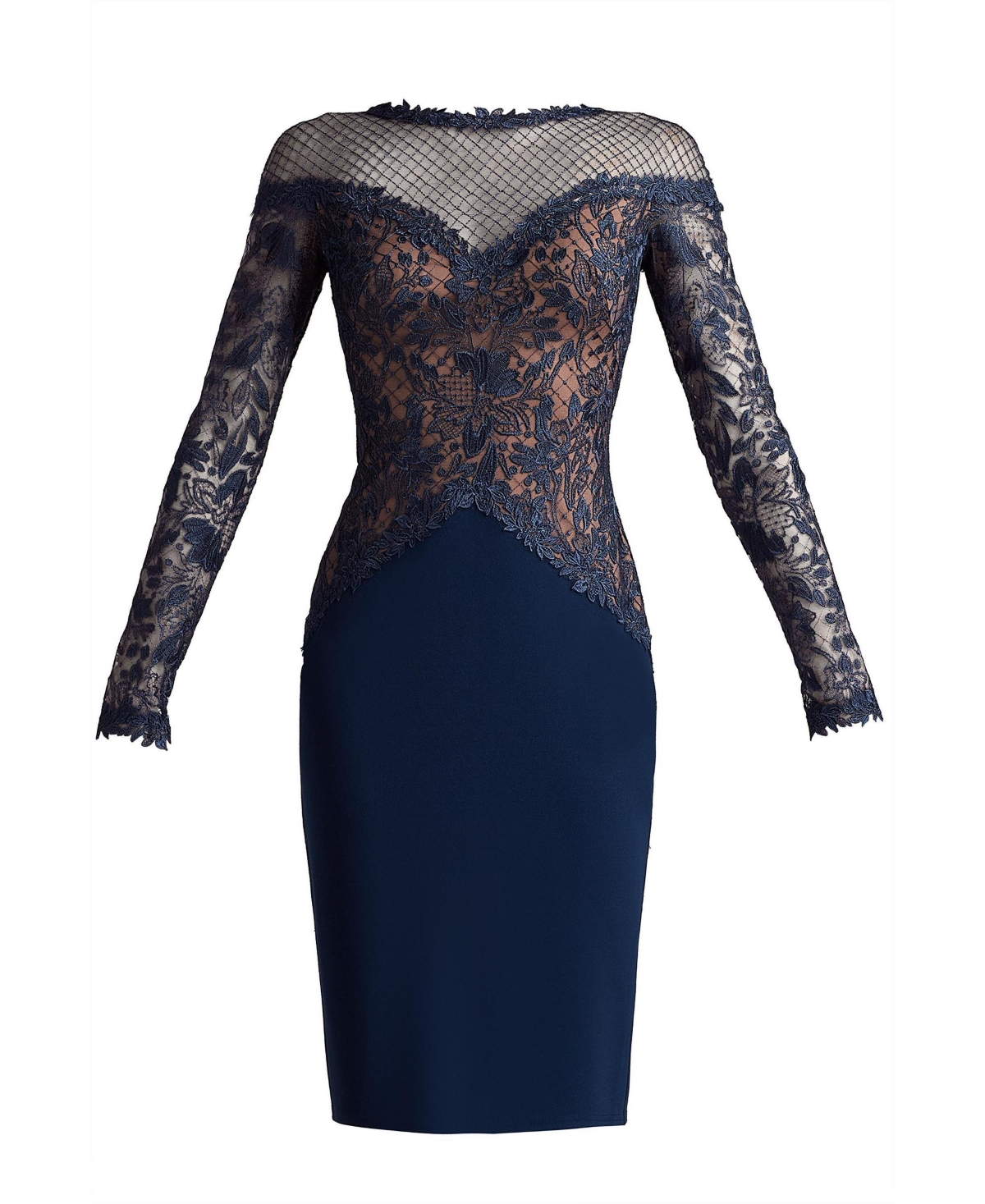 Tadashi Shoji Women's Lisette Embroidered Illusion Dress