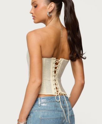 Women's Vezza Strapless Rhinestone Corset