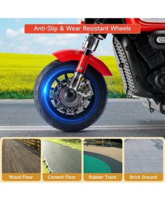 Dual 6V Kids Ride-On Motorcycle, 3-Wheel Toy with Forward/Reverse & Sounds for Ages 1-5