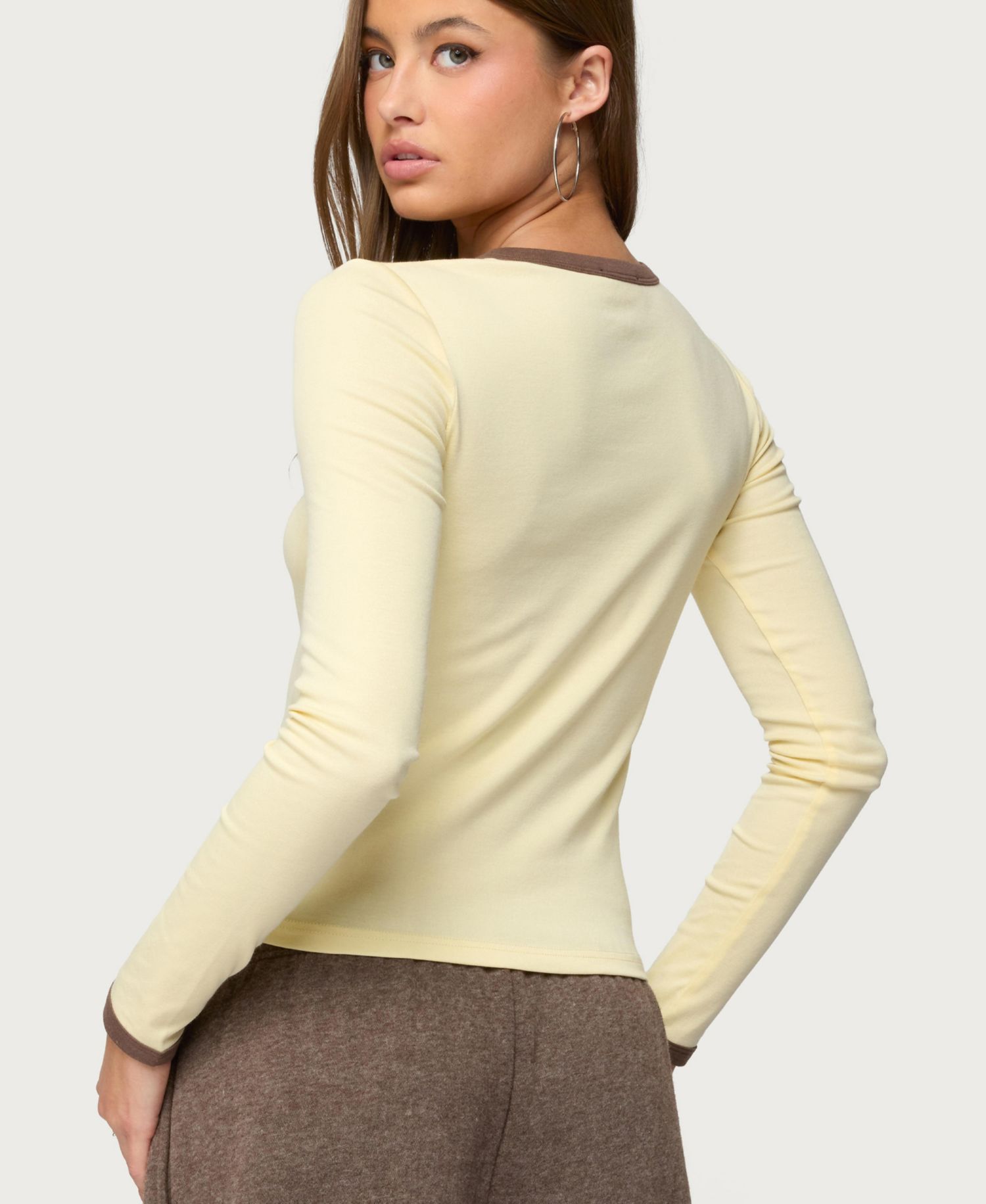 Women's Zander Contrast Long Sleeve T Shirt