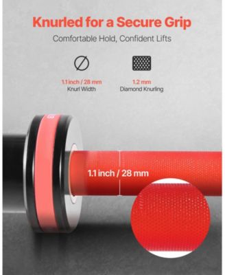 SUGFIT 6FT Barbell Bar 2-Inch Olympic Weight Bar Knurled Grip 700 LB Capacity