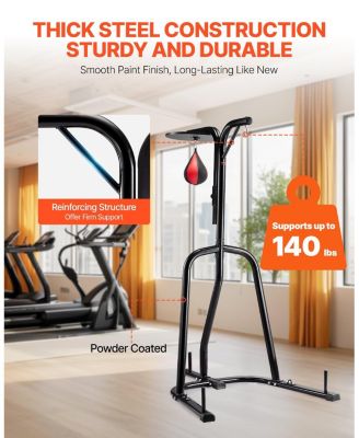 SUGFIT Punching Bag Stand 2-in-1 Heavy Duty Speed Bag and Bag Stand Holds 140 LB