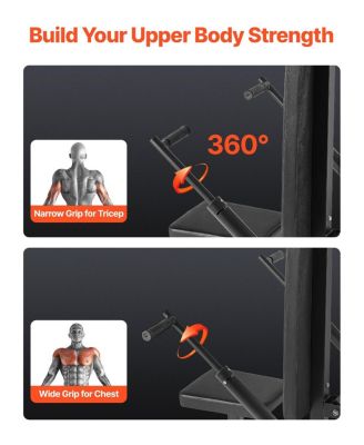 Seated Dip Machine Tricep Bicep Press Down Trainer with Adjustable Seat 450 LB