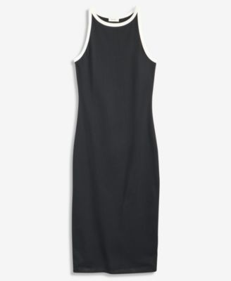strapless open back dress Z Supply Black Ribbed Tank Top - All Tops