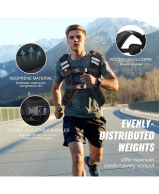 SUGFIT Weighted Vest 20 LB Adjustable Fitness Vest with Reflective Strips