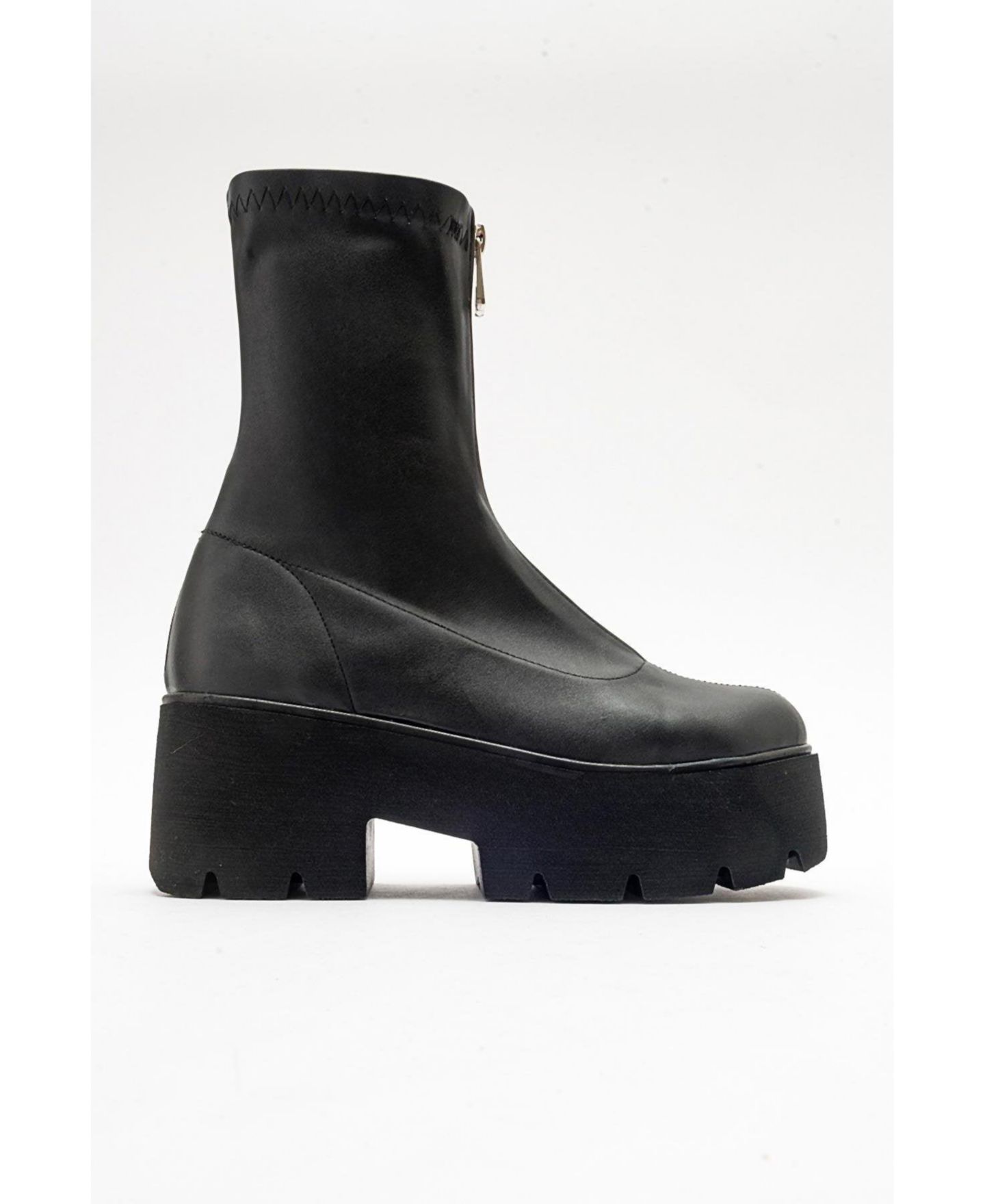 Женские ботинки Prologue Shoes Ovil на платформе с молнией, цвет: Чёрный — фото 6