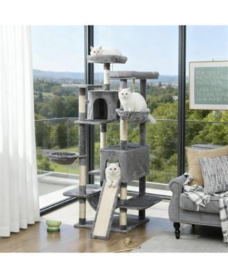 69" Multi-Level Cat Tower in Dark Gray