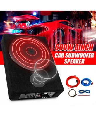 Under-Seat Car Subwoofer with 600W Peak Power & Built-in Amplifier for Seamless Audio Upgrade