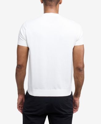 X RAY Men's Crew Rib Neck Checkered Sweater