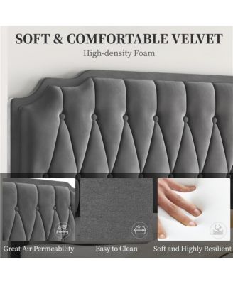 Upholstered Bed Frame with Wooden Slat Support