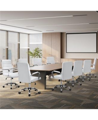 Mid-Back Office Chair PU Leather Office Executive Chair