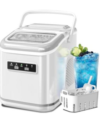 Ice Maker Machine Countertop Portable Compact Small Bullet Ice Maker with Self Cleaning,9 Cubes in 6 Mins,26lbs in 24Hrs, for Home and Kitchen