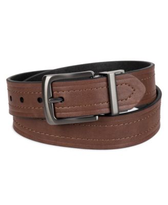  Reversible Casual Men's Belt with Embossed Strap