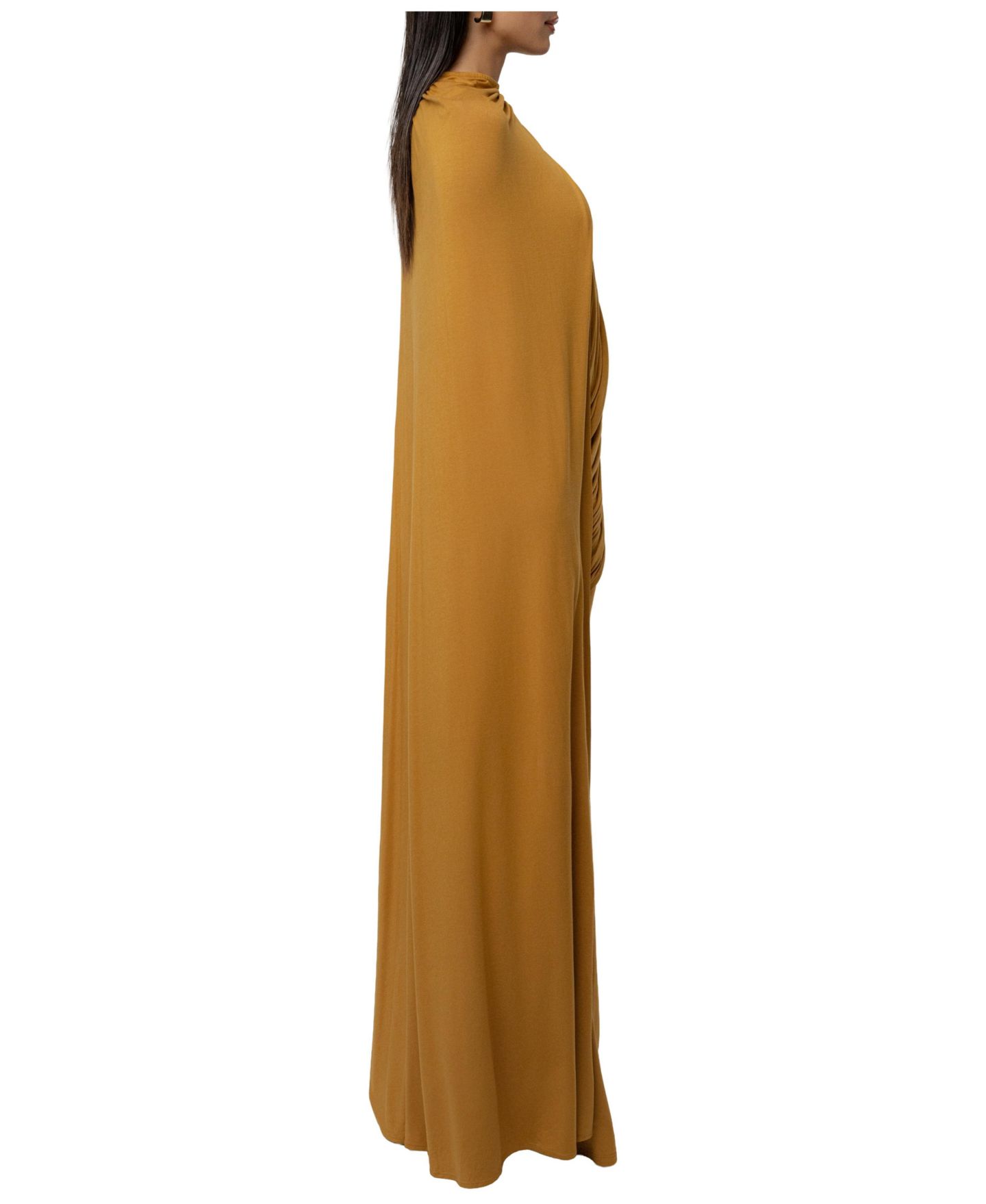 Женское платье JLUXLABEL Draped Elegance Cape, цвет: Золотой — фото 3