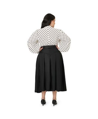 Plus Size Pleated Mini Skirt